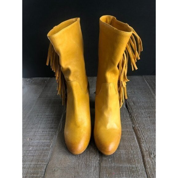 NEW FREE PEOPLE Wild Rose Slouch tan leather Boots size 37 - Picture 3 of 8